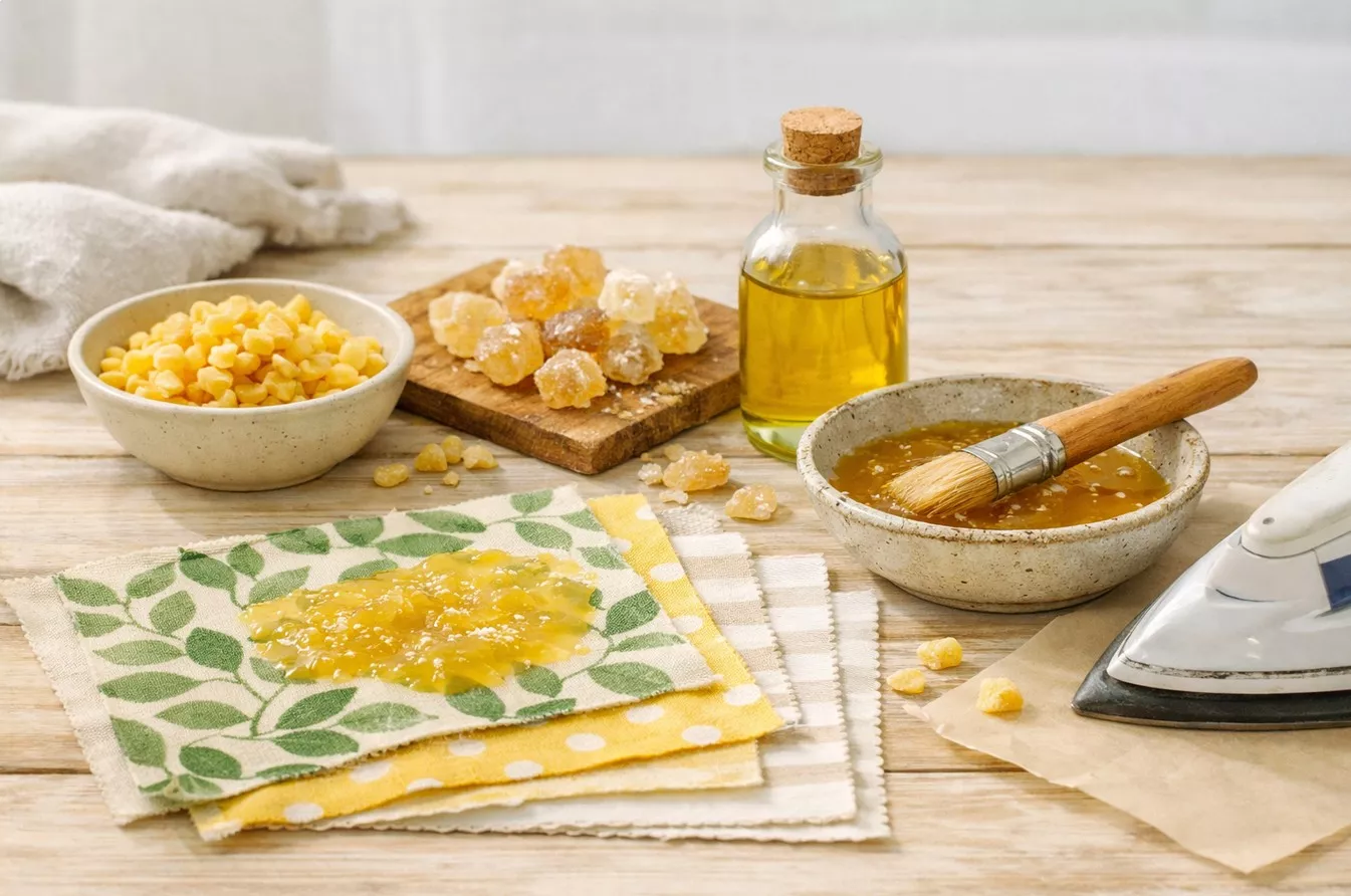 Bienenwachstücher statt Frischhaltefolie, einfach selbst herstellen aus Tüchern, Bienenwachs und Kolophonium Bienenwachstücher statt Frischhaltefolie, einfach selbst herstellen aus Tüchern, Bienenwachs und Kolophonium