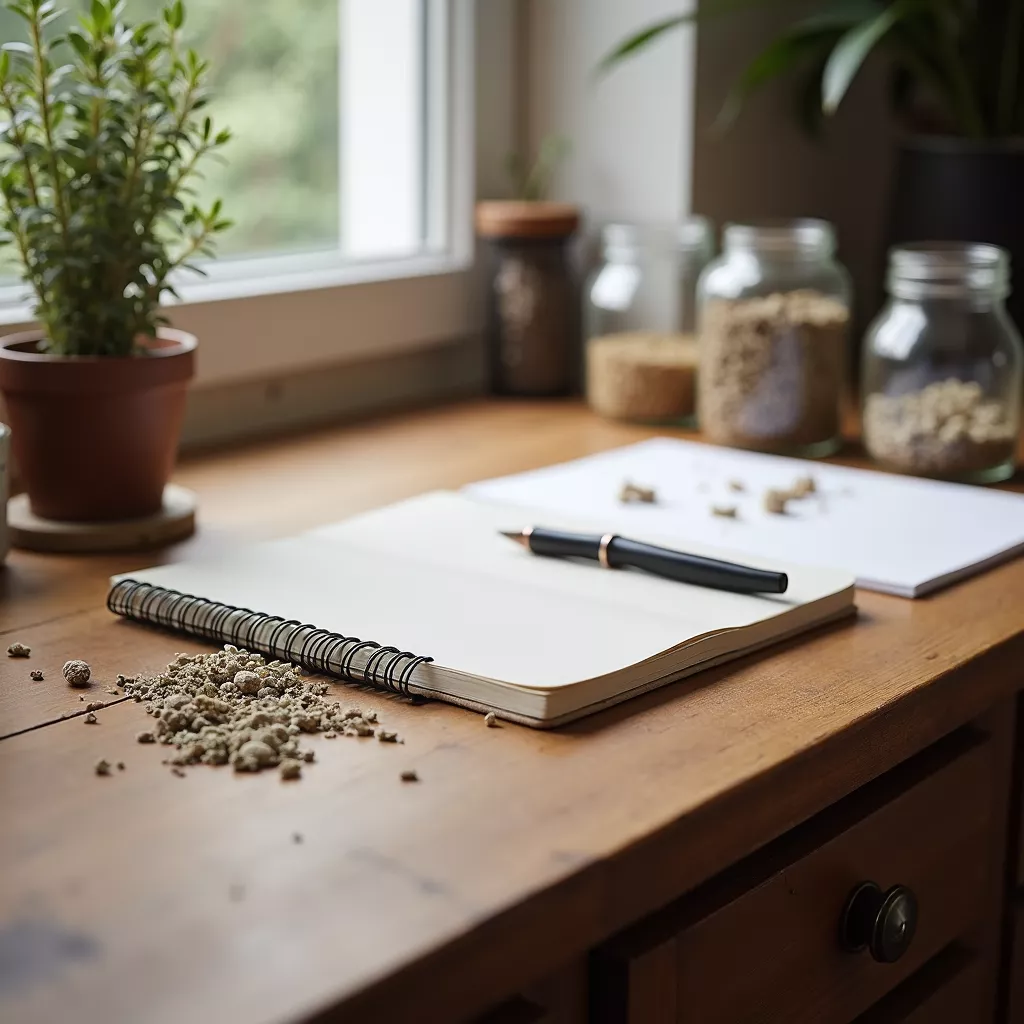 Gemüse im Glas und Notizblock Gemüse im Glas und Notizblock