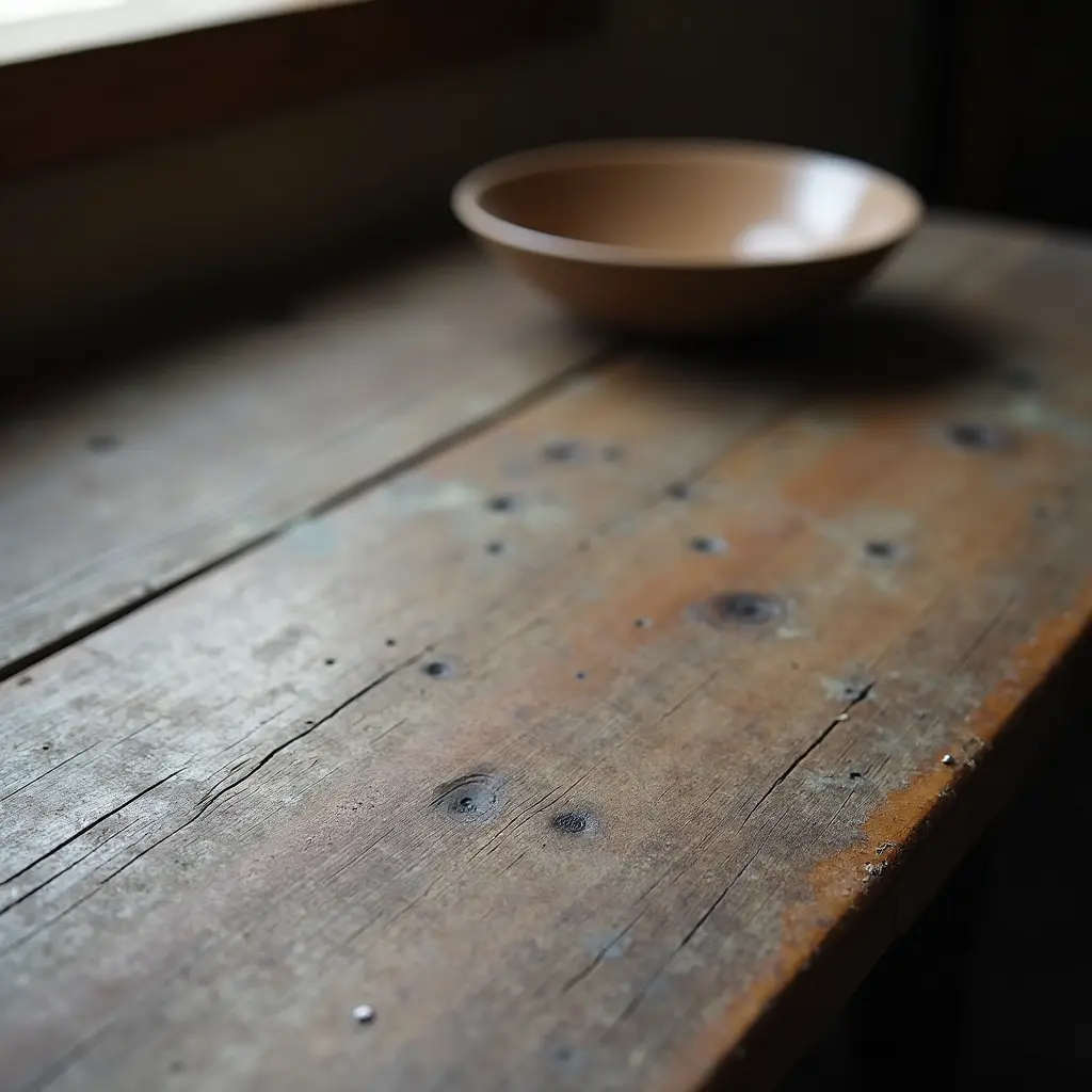 Erfahrung statt Perfektion (alter Holztisch) Erfahrung statt Perfektion (alter Holztisch)